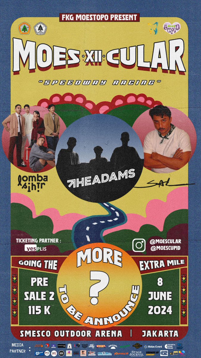 Hello, Moescularian🦉👋🏻
Are you ready to sing along and stagediving with @lombasihiryes @theadams @salpriadi at Closing Moescular XII??💃🏻

Gather your friends and get ready because 𝐏𝐑𝐄-𝐒𝐀𝐋𝐄 𝟐 is here, and it's better than ever!🎫🚀
