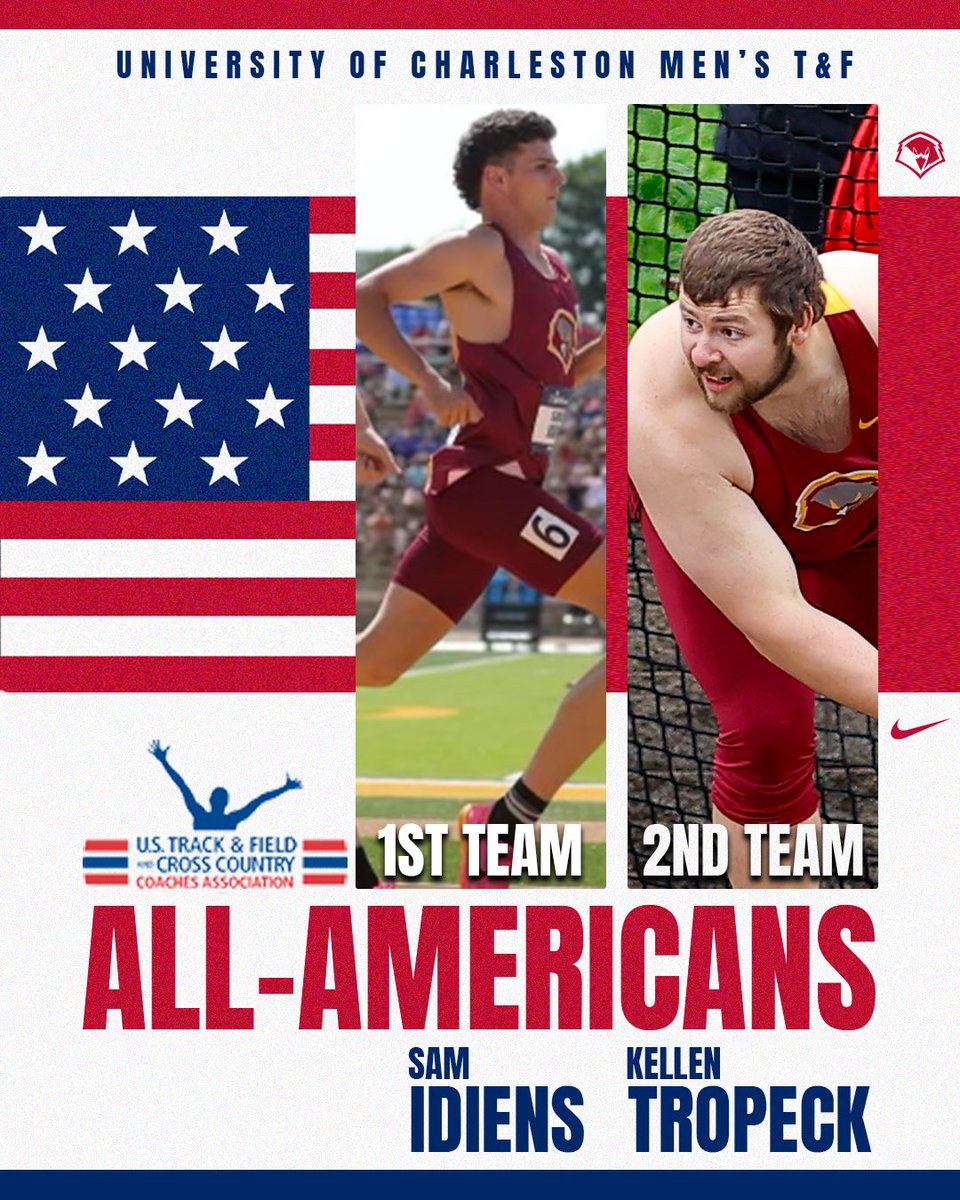 Sam Idiens & Kellen Tropeck earned All-American honors for their performances at nationals 🥳 Idiens raced to a 3rd place finish in the 800m, while Tropeck finished 10th in the shot put! Senior Warren Thiel also finished in 15th place in the 800m 💪 #WingsUp 🦅