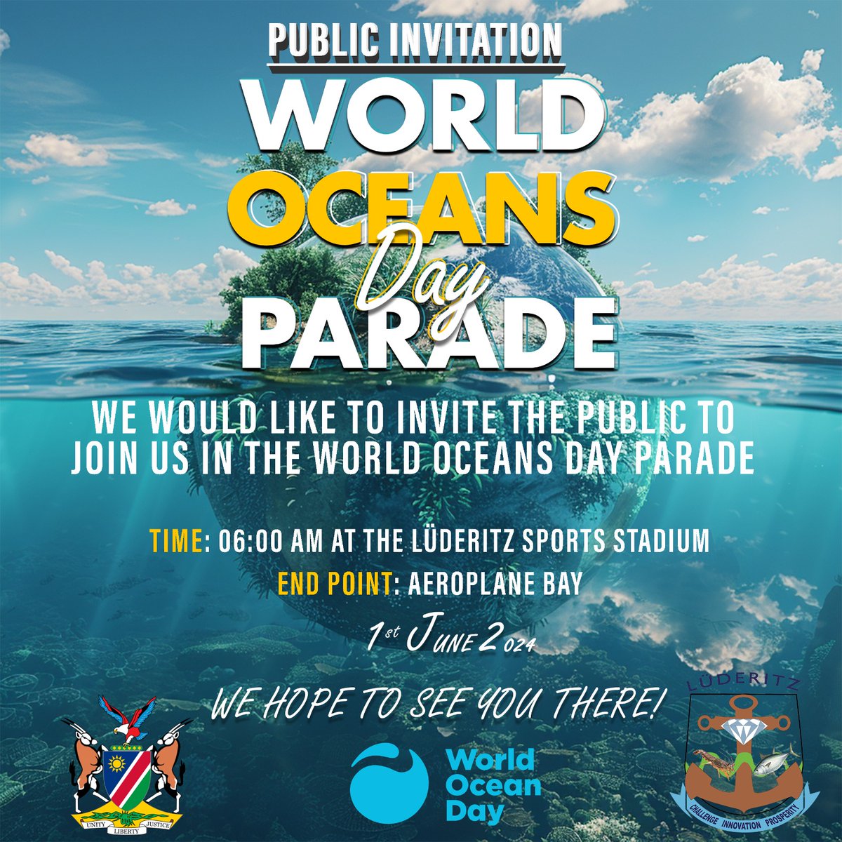 Join us as we commemorate World Ocean Day. #Lüderitz #BecauseWeCare #TogetherWeCan #destinationlüderitz #economictourismandindustrialhub #cityoflüderitz