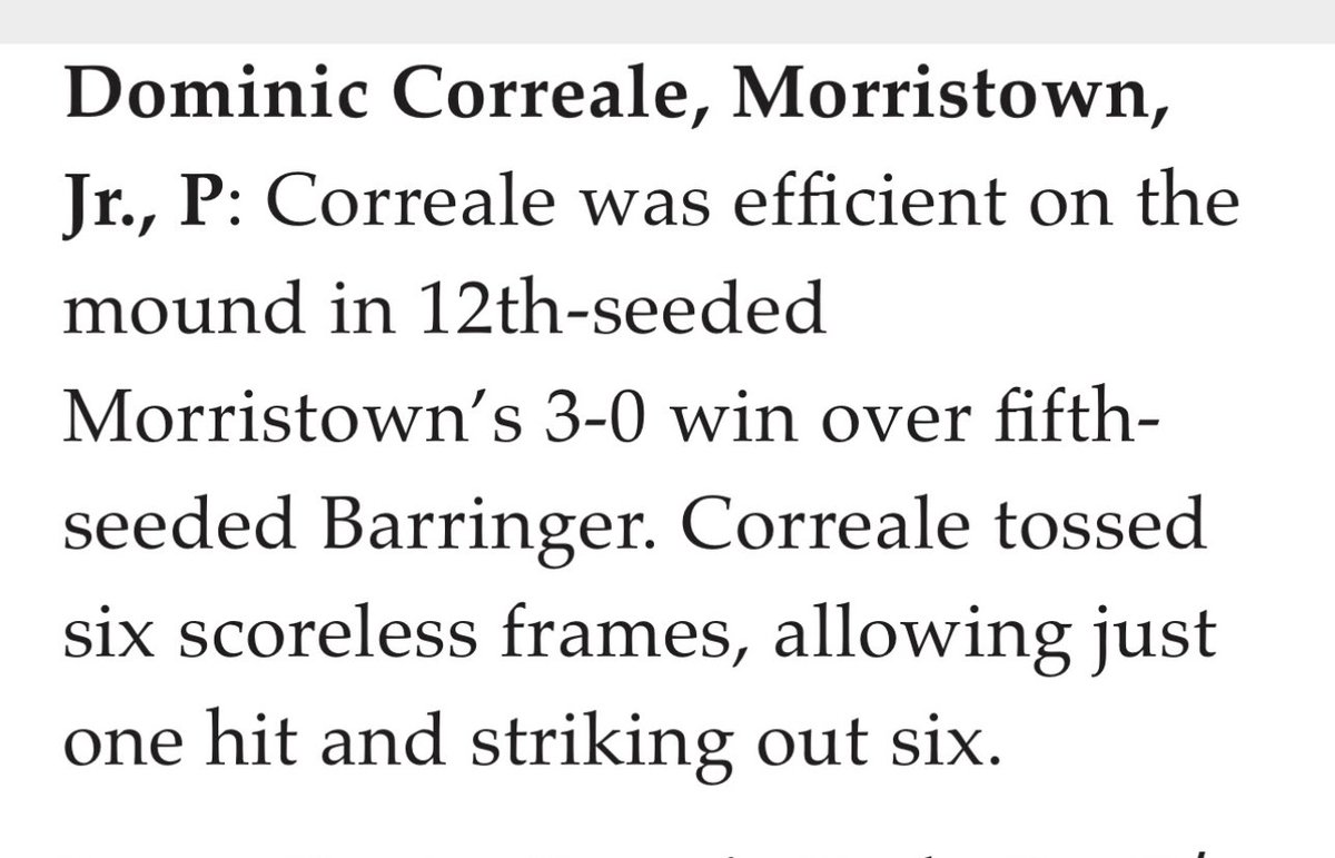 Our boy @CorrealeDominic named an MVP of Round 1 of the North 1 Sectional Tournament #MotownMay