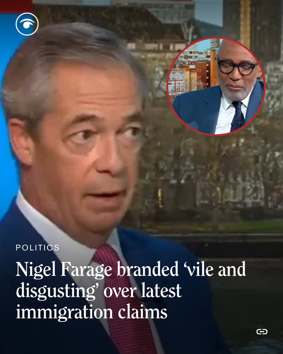 It’s enough to make your skin crawl, listening to this. Nigel Farage has caused widespread disgust with comments he made to Sky News on Sunday, after he blamed members of the Muslim community for ‘diminishing the quality of British life’. 🔗 tinyurl.com/y95xa7wb
