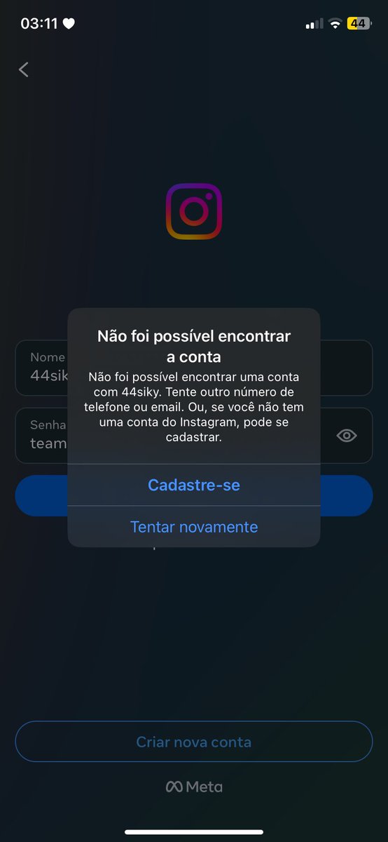 Vey alguem sabe como conserta O insta acho que quebro aq