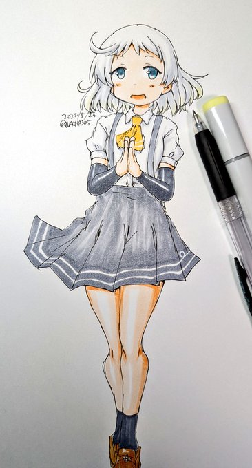 「学生服 吊りスカート」のTwitter画像/イラスト(新着)