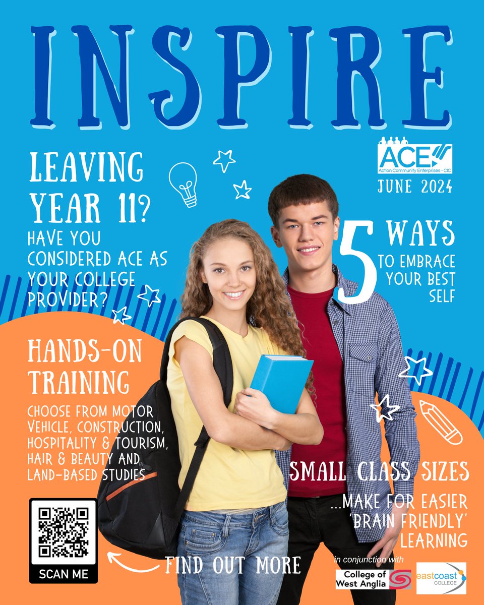Aceproject1's tweet image. We still have spaces on our vocational study programmes in September, but we can't promise they'll stick around for long. Apply today, or come for a tour of your centre of choice. Details: ace-project.org.uk/college-progra…
#studyprogramme #post16learning #collegeequivalent #ACElearning