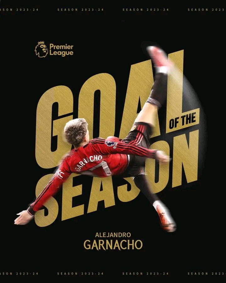 A standout strike 🌟

Garna's wonderful bicycle kick has won the Premier League Goal of the Season award 🏅
#GoaloftheSeason