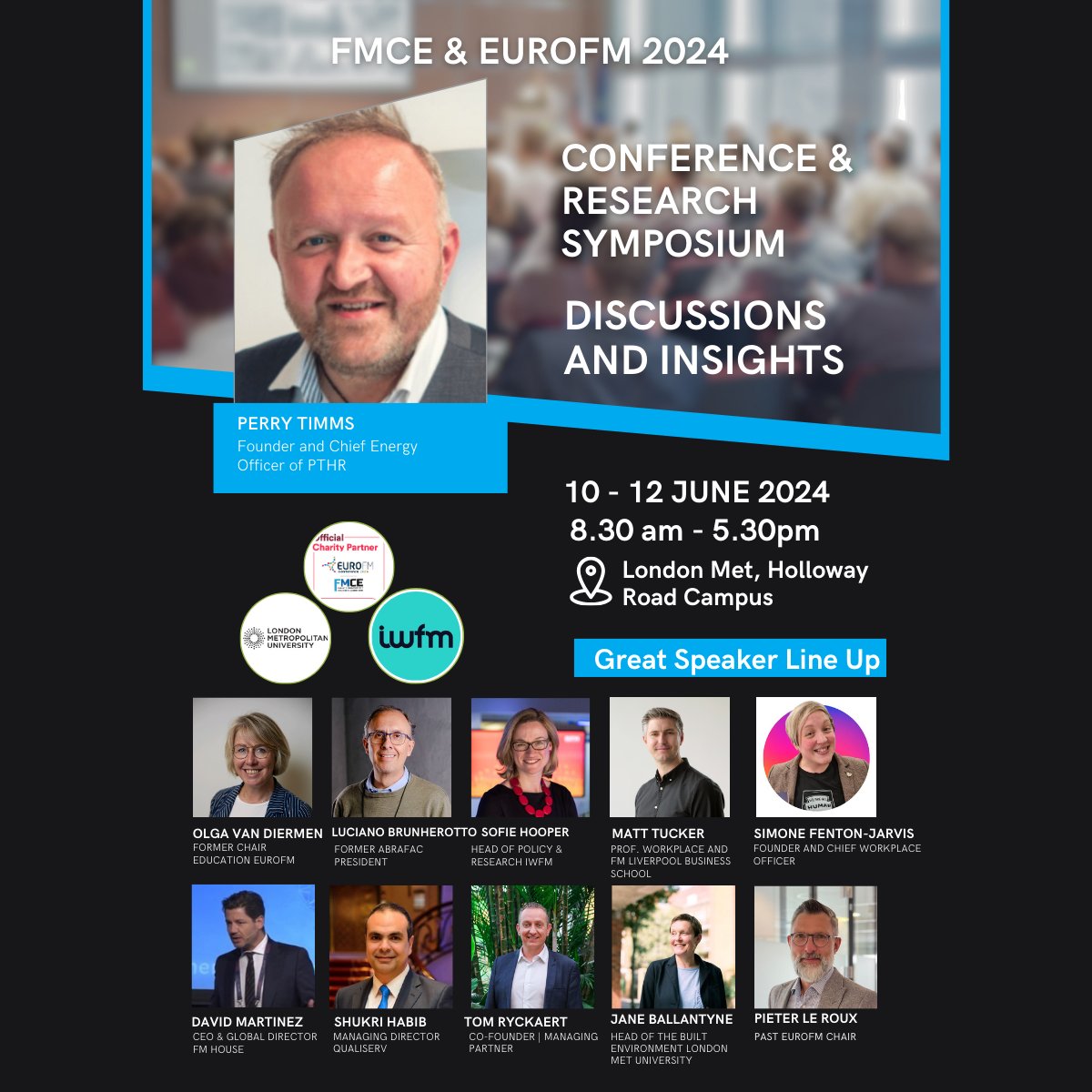 FMCE, IWFM &amp; EuroFM Conference 2024, at London Met University June 10-11! 9th River Cruise, 11th Charity &amp; Gala Prize Giving Dinner. Perry Timms, Matt Tucker, Simone Fenton-Jarvis &amp; more eurofmconference.uk  email marketing@eurofmconference.uk. #EUROFM2024 #FacMan  #IWFM