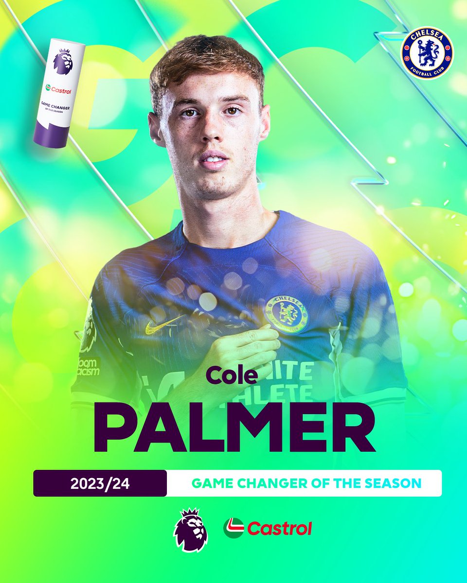Introducing your 2023/24 @Castrol Game Changer of the Season... 🔵 Cole Palmer 🔵 #PLAwards | @ChelseaFC