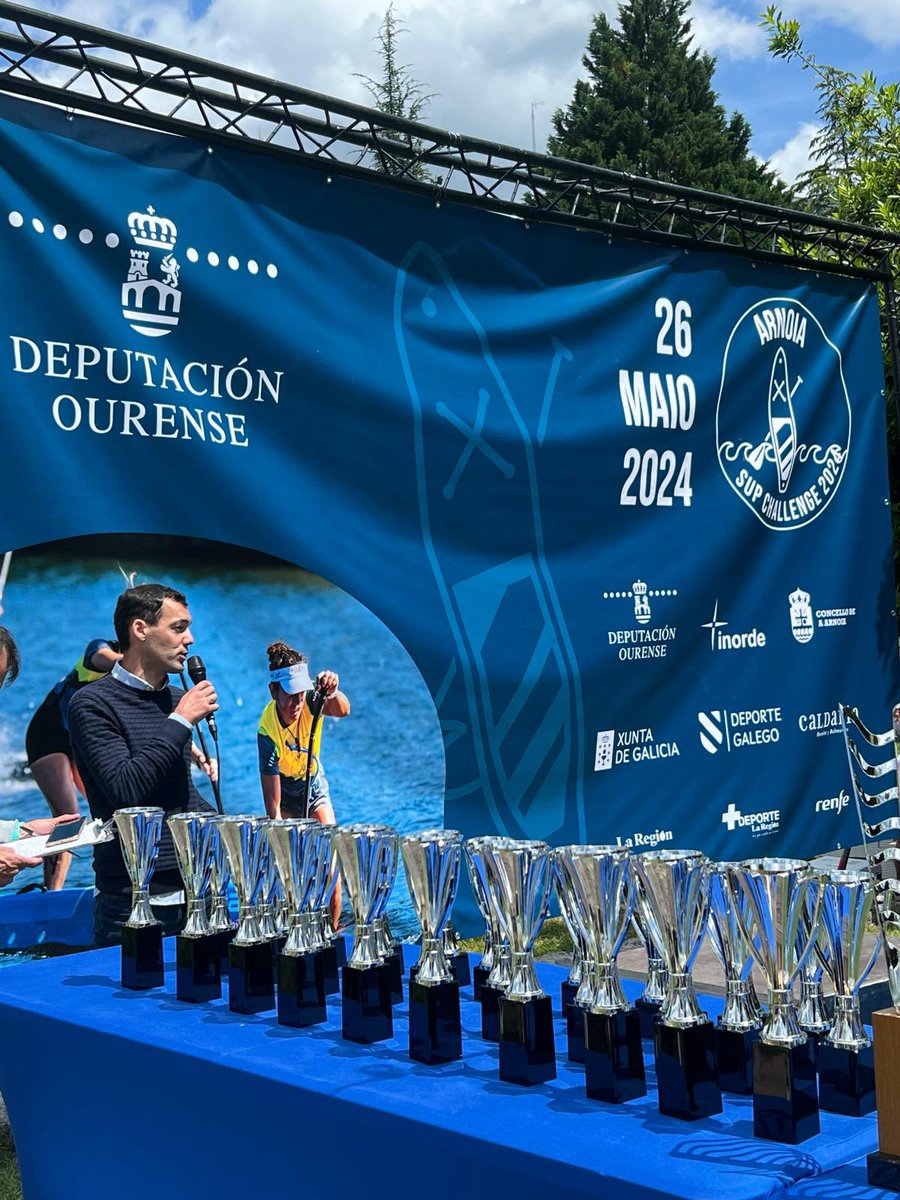 O asesor de Deportes da Deputación, Diego Enrique Álvarez Fernández, participou hoxe na entrega de premios da Arnoia SUP Challenge 2024