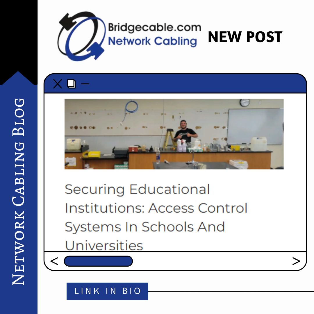 It's Sunday! Time for a new #blogpost 📰 bridgecable.com/securing-educa…

#accesscontrol #accesscontrolsystem #accesscontrolsecurity #accesscontrolsolutions #networkcabling #datacabling #safety