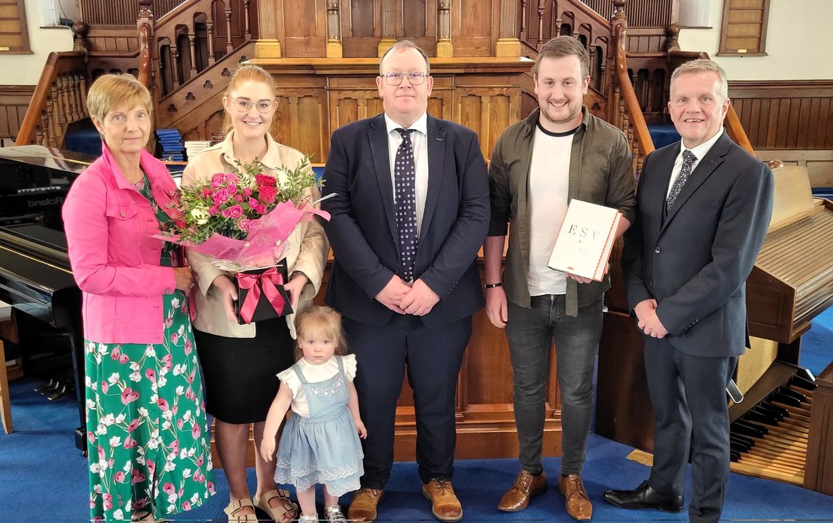 This morning, our Clerk of Session made a presentation of a Study Bible to Mr Mark Annett to acknowledge his 5 years of service as the Congregation's Community Outreach Co-ordinator. Wishing the Annett family every blessing 🙏🙏 <a href="/pciassembly/">Presbyterian Church</a>
<a href="/CoDownOutlook/">The Co Down Outlook</a> <a href="/MourneObserver/">Mourne Observer</a>