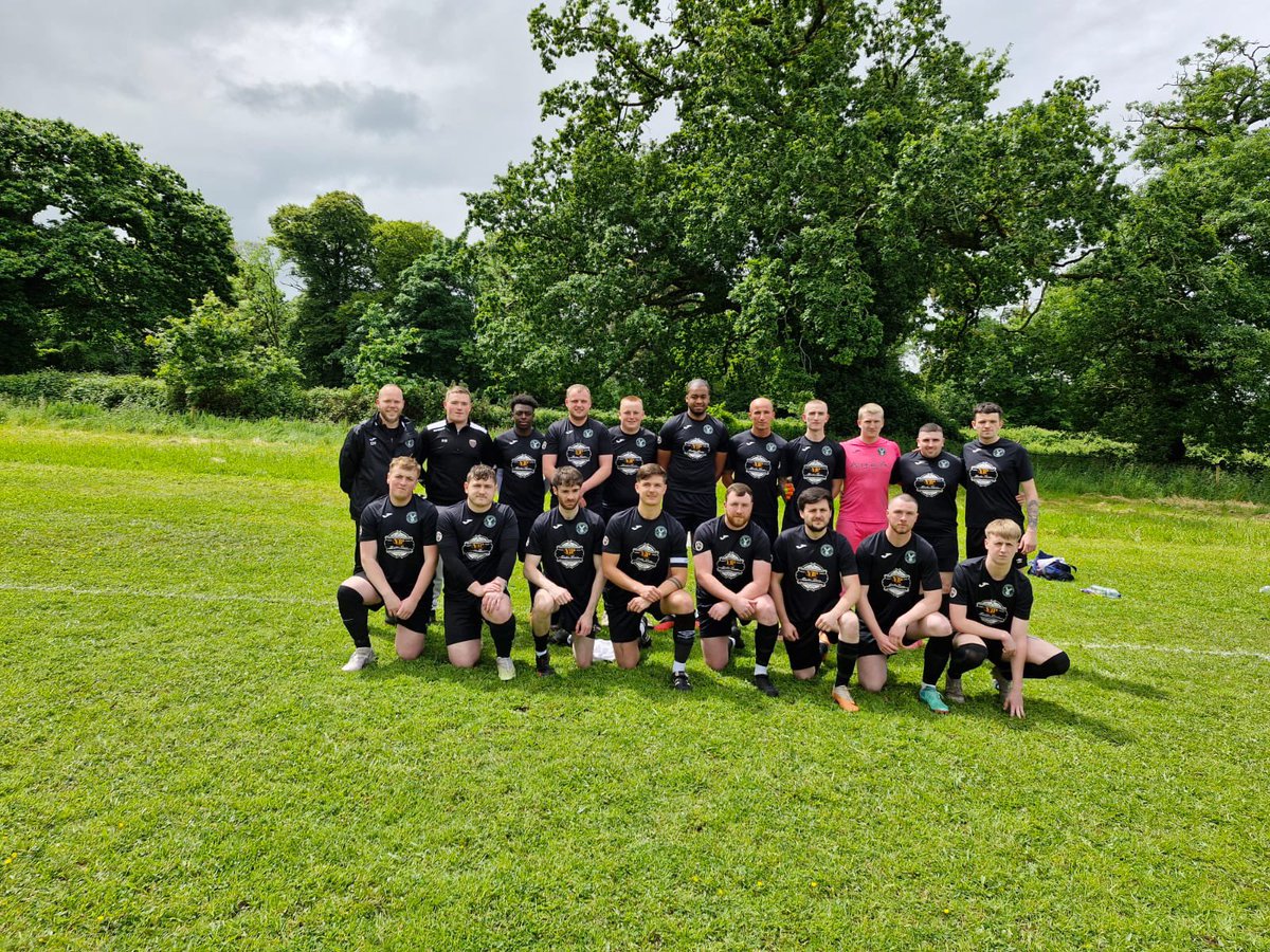 CBL Frank Linehan First Division Cup Semi Final @CrookstownUtdfc v VIP Barbers Carrigaline Town Captains Pic L-R: Nikita Zigunov (Carrigaline), Brendan O’Regan (Referee), Martin O’Sullivan (Crookstown)