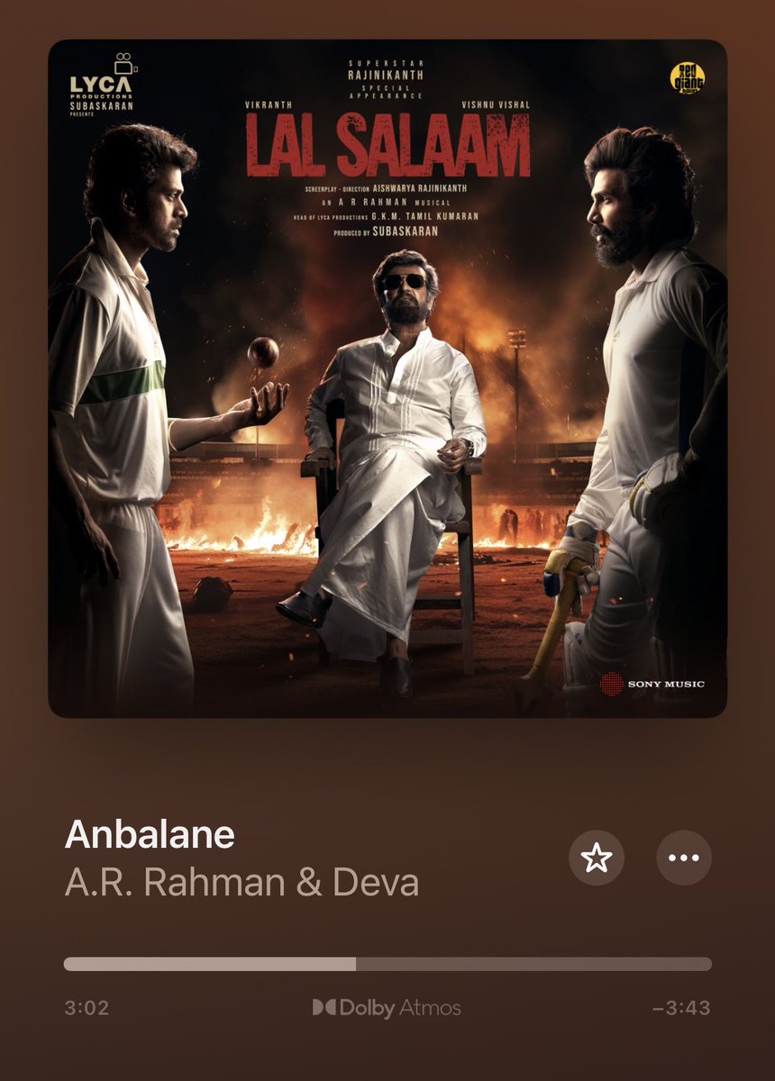 The most under appreciated tamil song of the year?

music.apple.com/in/album/anbal…

#ARR #ARRahman #Anbalane #LalSalaam