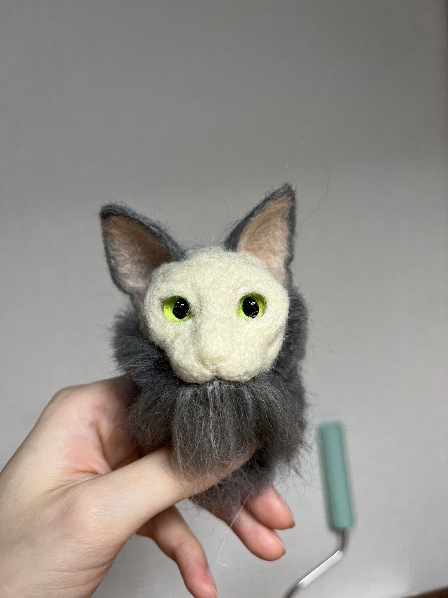 羊毛フェルト猫＊お座りキジトラ猫ちゃん*ハンドメイドねこ