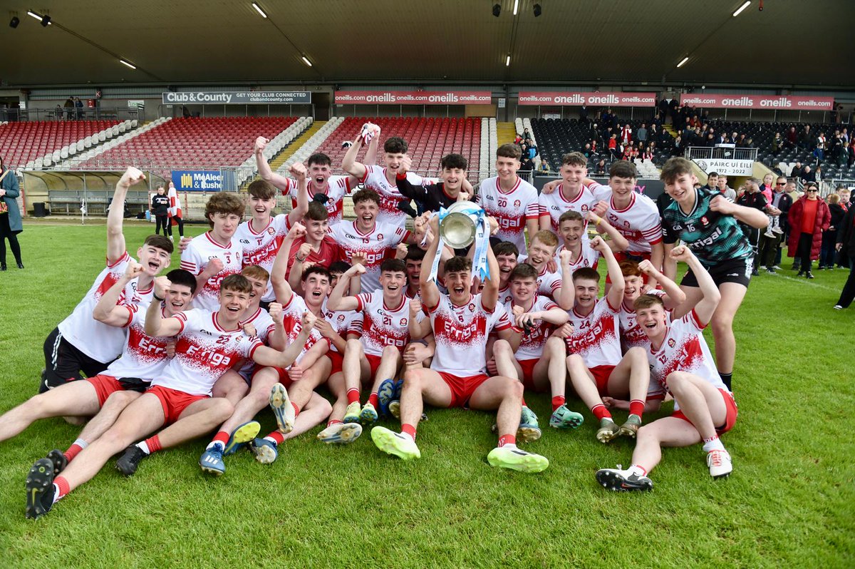 Back-to-back Ulster Minor Champions 🏆🏆 🟥⬜️ DOIRE 🟥⬜️ #Ulster2024 #ThisIsMajor @ElectricIreland