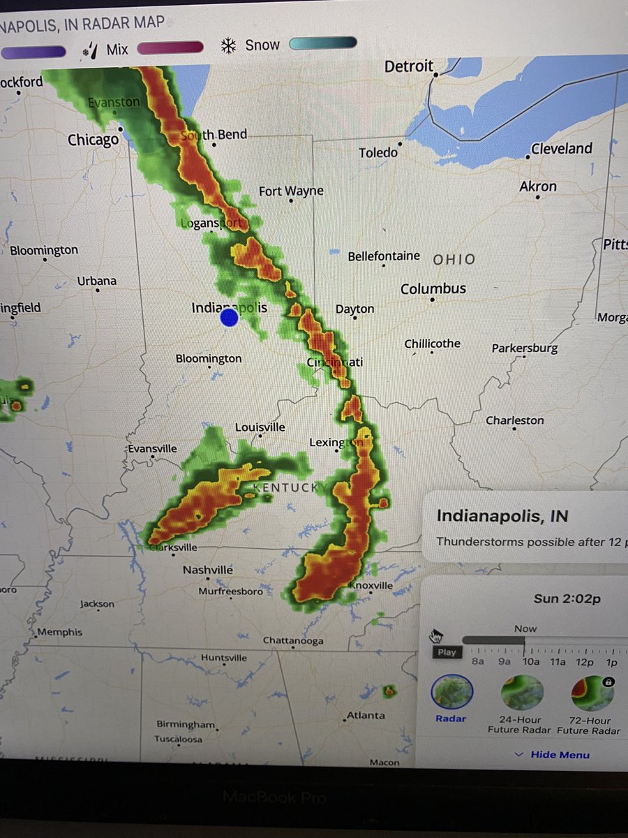 I’m no weather expert, but this looks pretty darn clear after the storm passes through at 2pm and beyond. It’ll be interesting how it all plays out. We just all want racing today! #Indy500 #INDYCAR