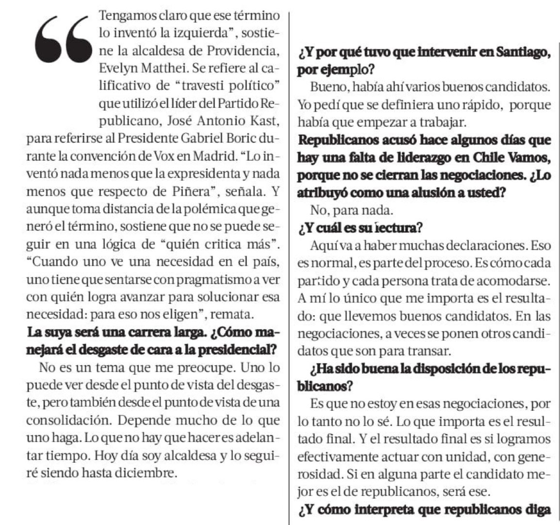 A quienes van partiendo su mañana, les quiero compartir esta entrevista, donde pude conversar de forma muy especial junto a @latercera. Les deseo un feliz domingo a todos ustedes. Nos vemos en un rato por #MesaCentral 😉 Nota: latercera.com/la-tercera-dom…