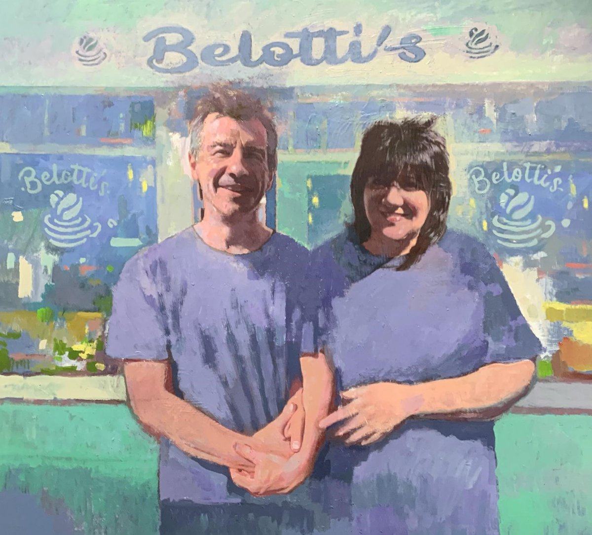 Mark &amp; Maria Belotti.

- Meirion.
- acrylic 2024.

#nationalportraitgallery #worldart #welshart #Aberteifi #Cardigan #Meirion #art2024 @CastellAberteifi #portraiture