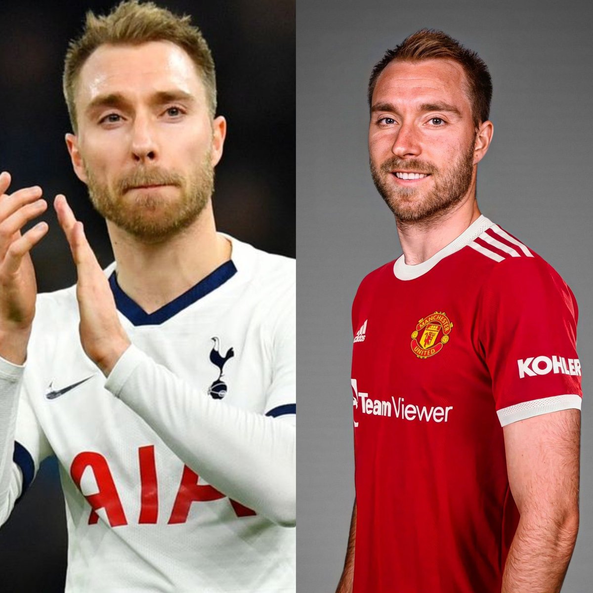 Christian Eriksen: 7 years at Spurs- 0 trophies. 2 years at Man United- 2 trophies. What a turnaround👏