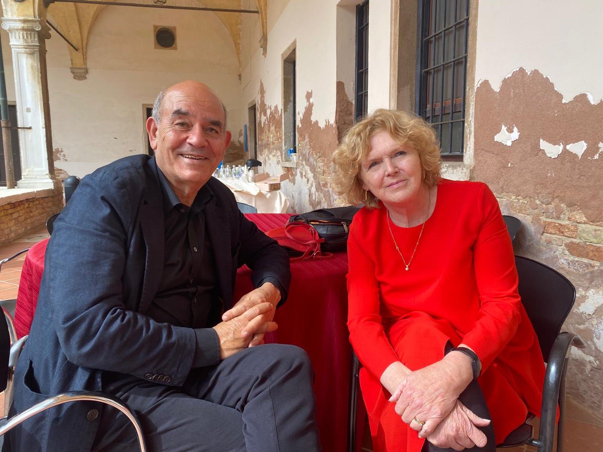 MaryLawlorhrds's tweet photo. Today I met Raji Sourani renowned #HRD and director of #pchr #Gaza whose work I have followed for over 20 yrs.Raji is a principled human rights lawyer guided by international standards to which Israel has agreed but now ignores in its barbaric treatment of children, women and men https://t.co/2ucBqq2iDF
