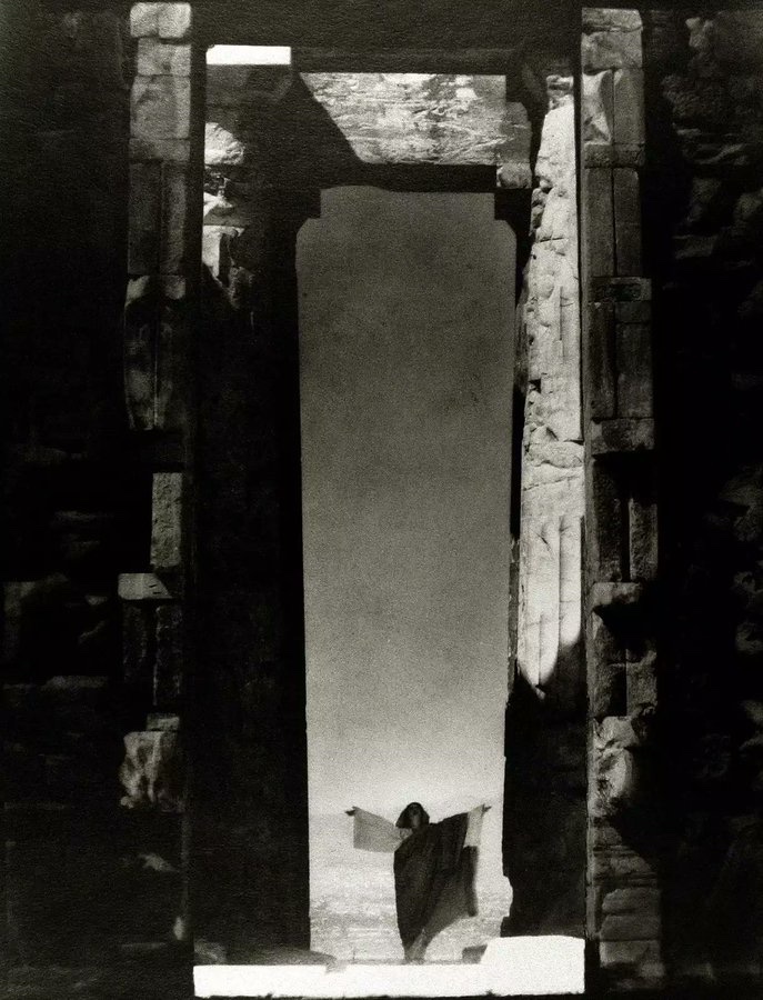 Isadora Duncan at the Portal of the Parthenon, Athens, 1920 • Edward Steichen •