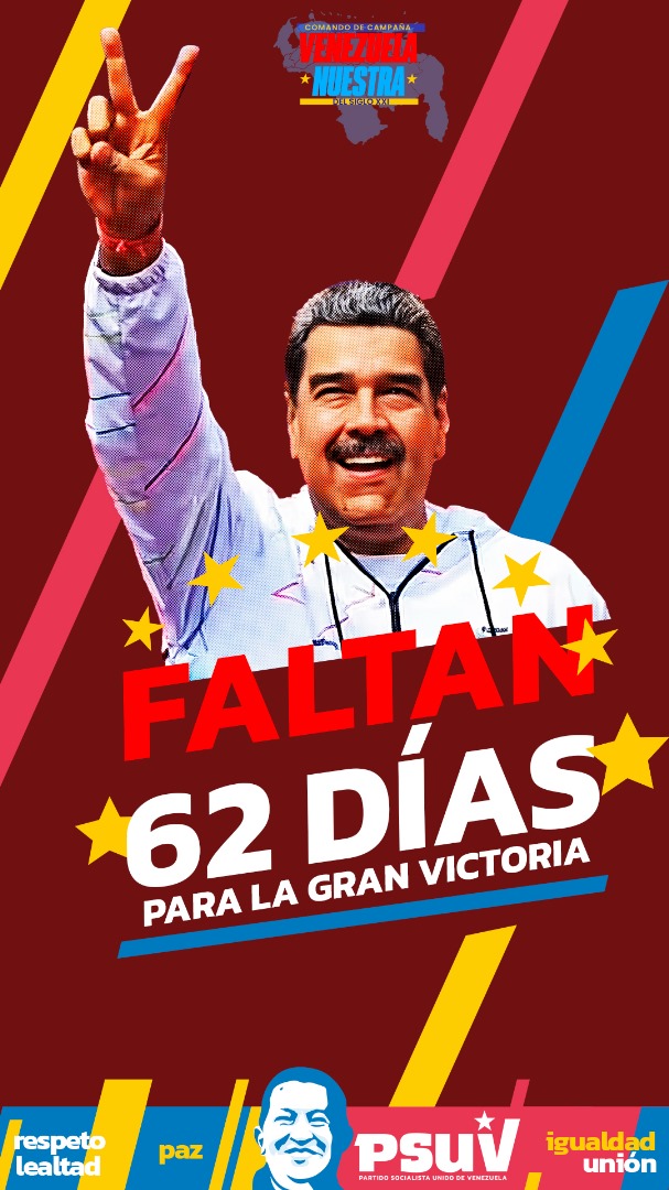 ¡Buen día domingo para todos! Estamos en batalla, avanzando hacia la Victoria del 28 de Julio. La Esperanza está en las calles, en los barrios, en las esquinas. No descuidemos el día a día y que sepa el fascismo que no nos detendremos hasta hacerlos morder el polvo de la derrota.