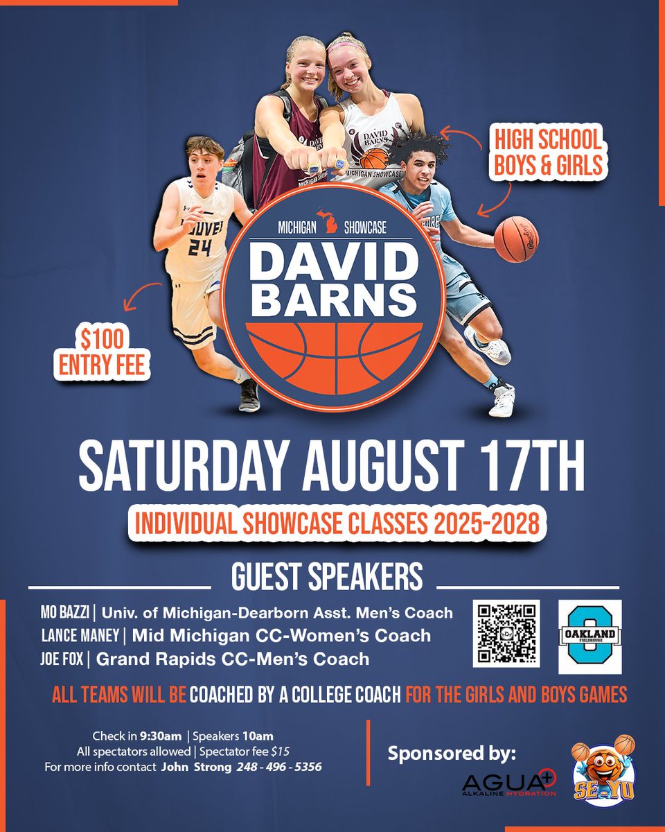 DONT MISS OUT. LESS THAN 20 DAYS LEFT TO ENTER. 🏀100% COLLEGE COACHES COACHING GIRLS AND BOYS 🏀 3 GUEST SPEAKERS-ALL COLLEGE COACHES 🏀 EAST/WEST FUTURES GAME (FILLING UP FAST) 🏀 MEDIA SUPPORT-PREP HOOPS & ALL EYES ON YOU 🗣️🗣️🗣️SIGN UP USING QR CODE BELOW