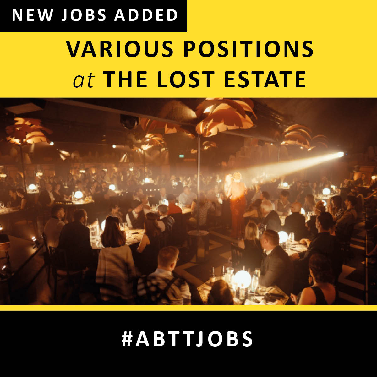 The Lost Estate is opening an immersive NY jazz club & speakeasy in Peckham. They are currently hiring: Wardrobe Supervisor- abtt.org.uk/jobs/wardrobe-… Show Manager- abtt.org.uk/jobs/show-mana… Show & Technical Swing- abtt.org.uk/jobs/show-tech… LX & SD Operator- abtt.org.uk/jobs/lx-sd-ope…