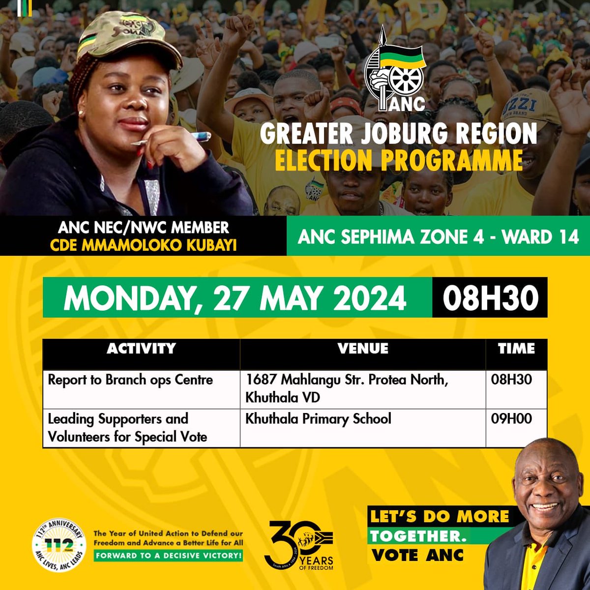 🖤💚💛#VoteANC