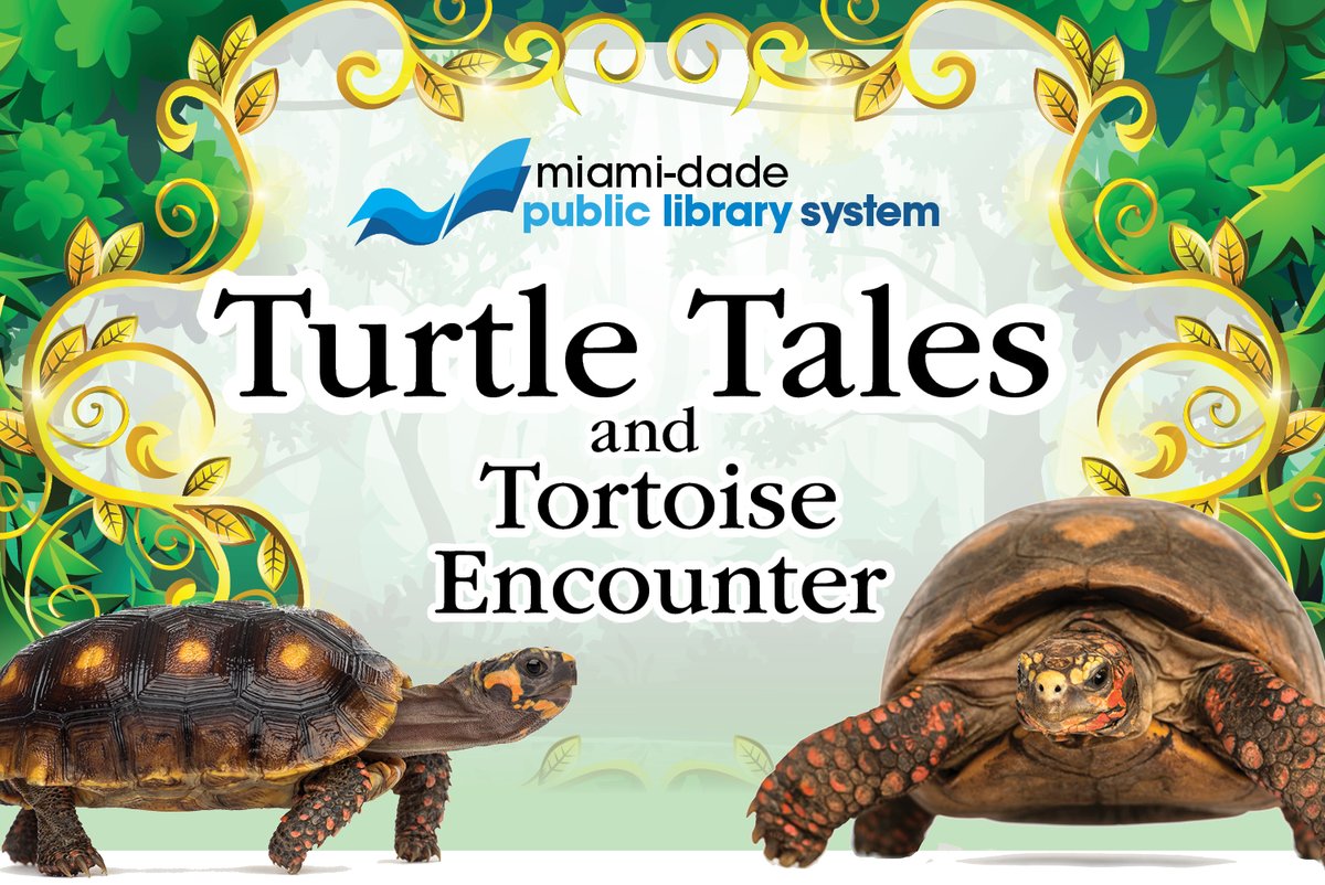 Ever met a tortoise? Join Jocko and Pebble, two very cute and friendly redfoot tortoises, for turtle-themed stories at the Miami Lakes Branch Library this Wednesday, May 29 at 4 p.m. Register at spr.ly/6016d0Uru.