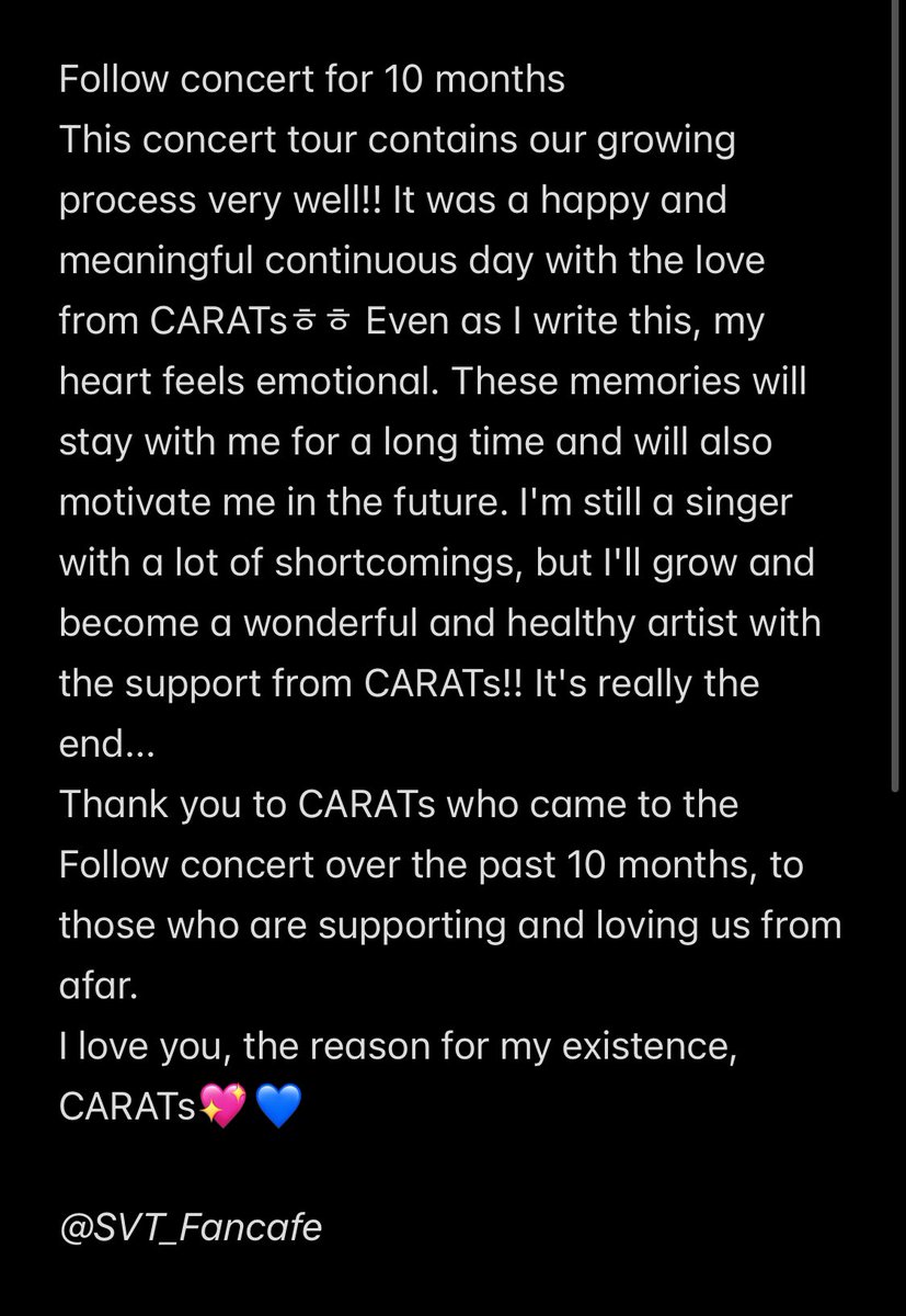 SVT_Fancafe's tweet photo. [#DINO🌟 Weverse]
240526 -22:27 KST-

➸ I'm still a singer with a lot of shortcomings, but I'll grow and become a wonderful and healthy artist with the support from CARATs!! It's really the end...

( + full translation in second pic)

#디노 #SEVENTEEN #세븐틴 @pledis_17 https://t.co/xVkq98DElW