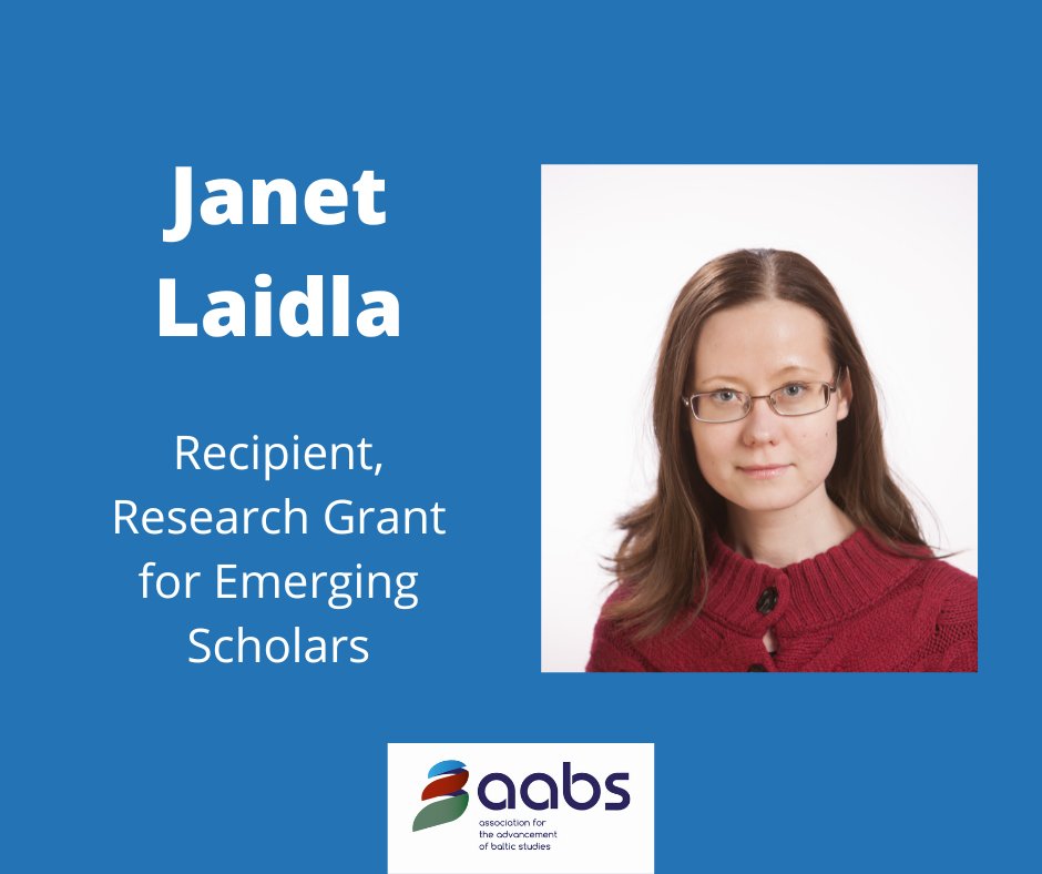 Congratulations to @JanetLaidla for being awarded the Emerging Scholars Grant! Janet will use the grant to support her project, 'Women in academia on the move.' She's presenting at our June conference on her early findings. Learn more: aabs-balticstudies.org/2024/05/26/jan…