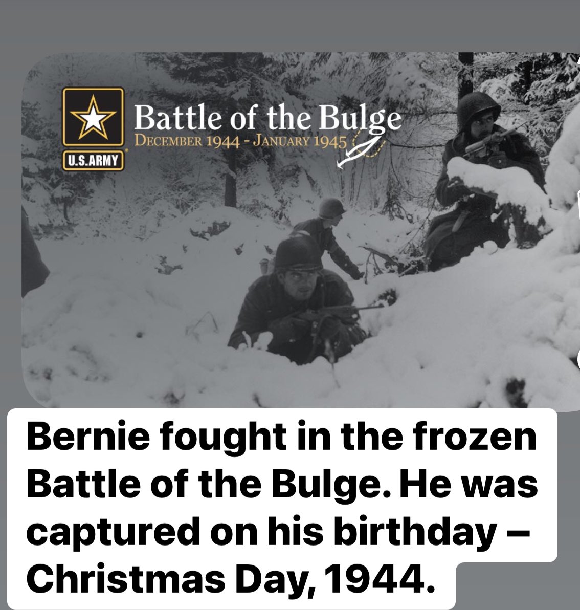 Memorial Day-I ponder how US soldiers froze in the Battle of the Bulge, X-Mas ‘44 to secure our freedom 80 yrs later. Some gave more,my father,Bernie Singer, captured there & taken to Stalag 9B in Germany. At 101,maybe the oldest surviving POW. @NormOrnstein @LarrySabato @sbg1