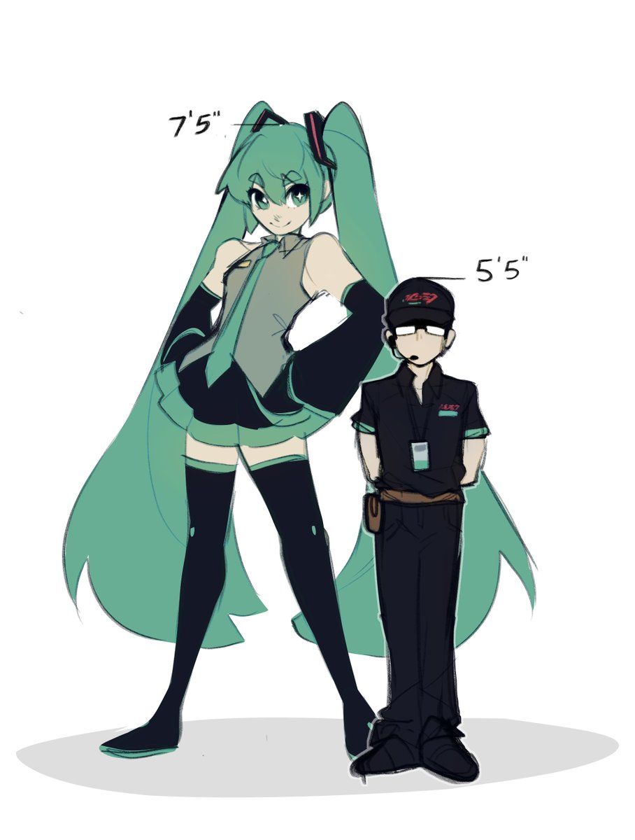 swagamicchi's tweet image. i kept thinking about when jerma said he thought that miku was 7-8 feet tall for some reason and now I&apos;m obsessed.