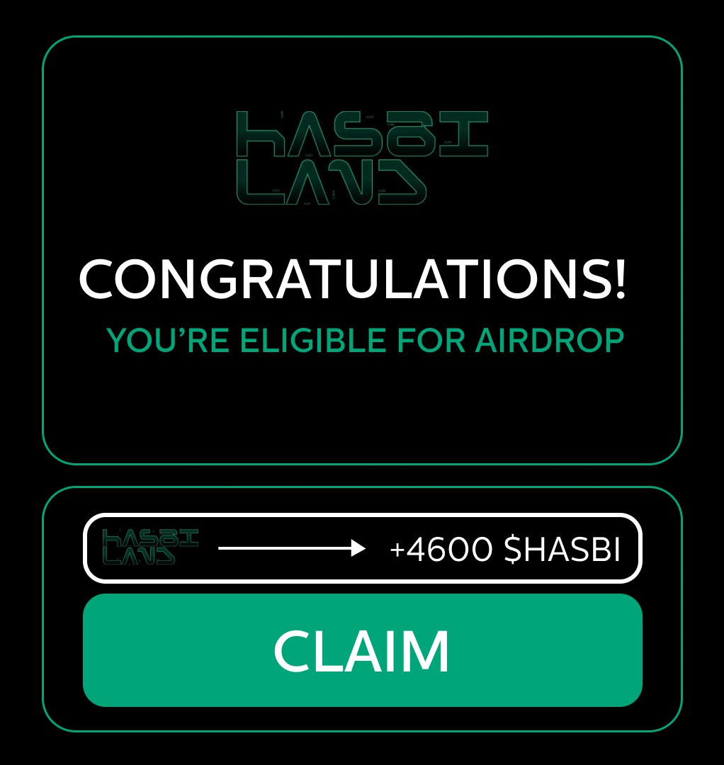 $HASBI airdrop is confirmed!

This project has $14m followers across all social networks = huge airdrop

Cost: $0
Time: 10 min
Potential: $2300+

Dive into the step-by-step video guide🧵👇