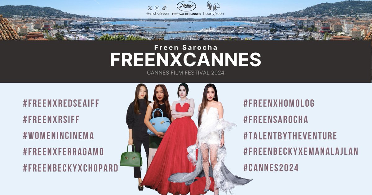 THANK YOU | #FreenSarocha Soared in Cannes 2024!🌷 HF would like to say thank you to all #GIRLFREEN's and to all our Worldwide Fanmily who have been part of the recently concluded Cannes 2024 where @srchafreen has attended. To The Venture Management, thank you for the