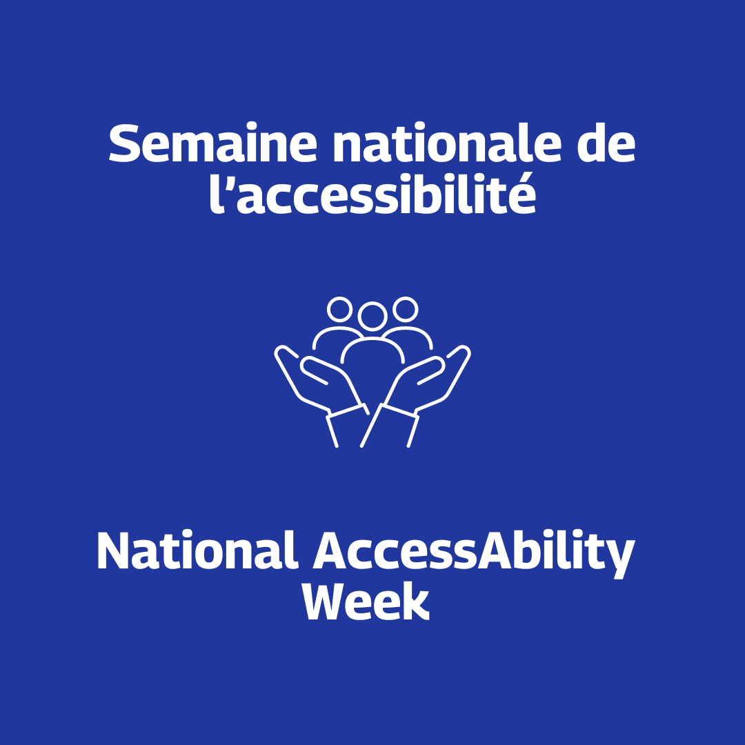 C’est la Semaine nationale de l’accessibilité! C’est l’occasion de mettre à l’honneur les contributions et les réalisations des personnes en situation de handicap, et de travailler ensemble pour construire un Nouveau-Brunswick plus inclusif et accessible pour toutes et tous!