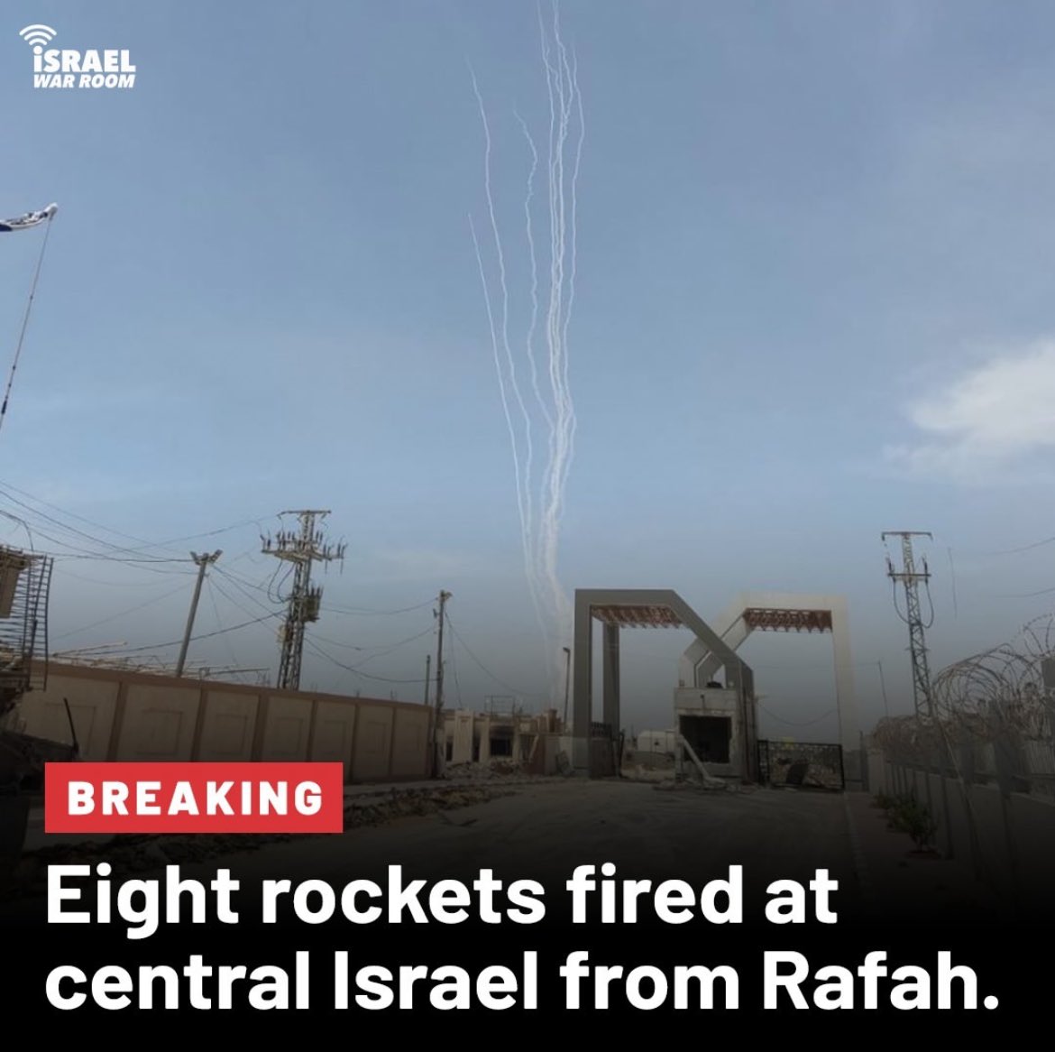 Go ahead and tell me again how Israel has no right to send its military into Rafah.