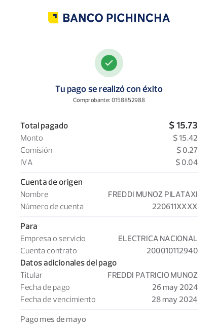 Transacción exitosa