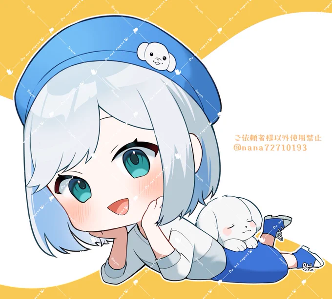 Riko様(#ryo_ryo0326)のミニキャライラストを描かせていただきました 