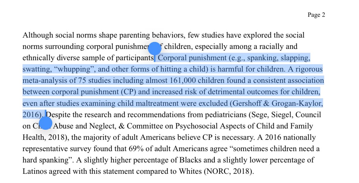 @SimoneHCollins @INXCharisma @LexerLux That study you linked to actually calls for interventions to keep people from beating their kids and create a more nurturing environment. I wouldn’t cite this again if I were you.