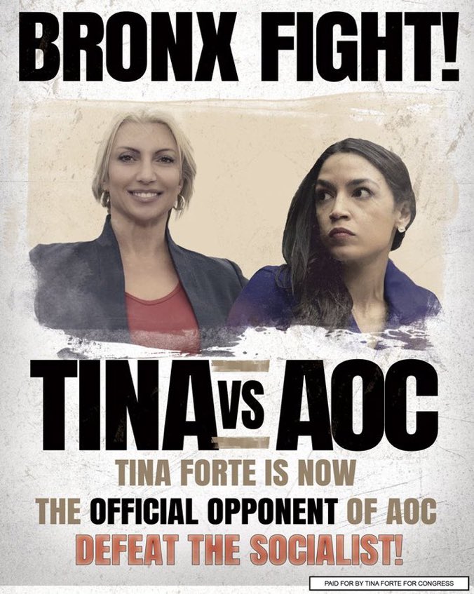 Don’t forget to vote for Tina! No more AOC!