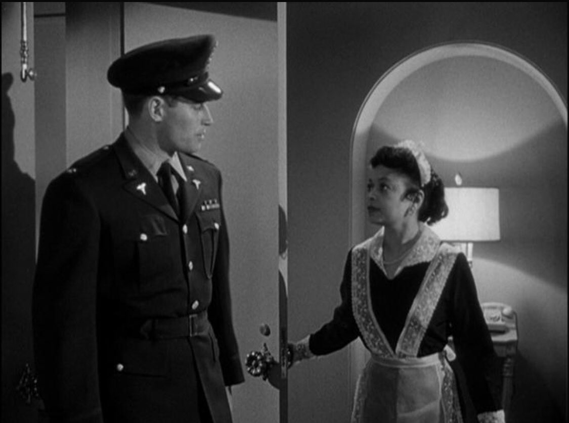 #BadForEachOther 1953. The left shoulder patch on Tom's uniform is for the U.S. Eighth #Army, which was the command organization for the U.S. Army in Korea during the war there. As of 2023 it is still headquartered in South Korea. #CharltonHeston #NoirAlley #TCMParty #MemorialDay