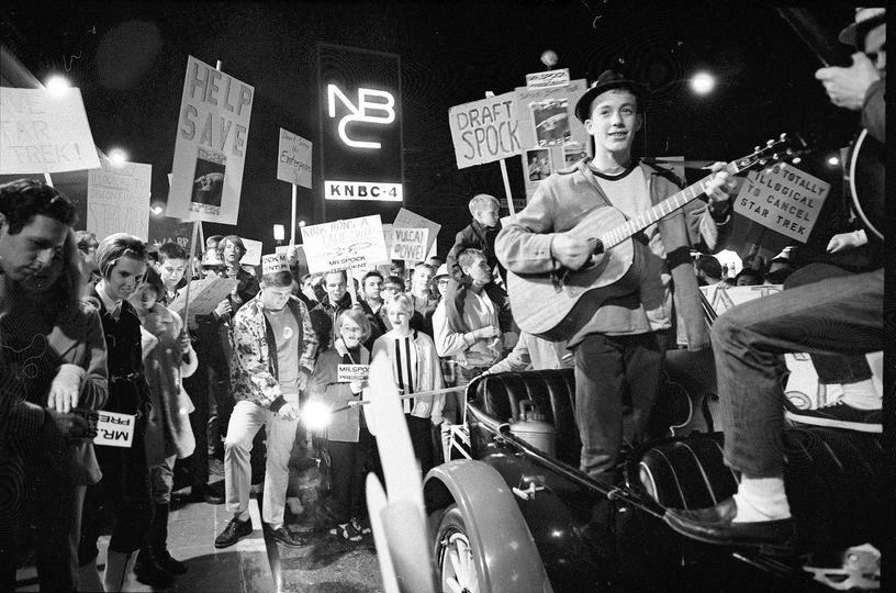 Caltech students protest the rumored cancellation of “Star Trek” outside the NBC Studios in Burbank, CA - January 6, 1968