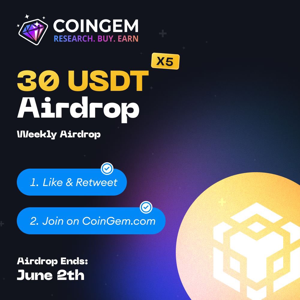 💥💥💥 Our new Giveaway for 150 USDT (30 USDT x 5 users)!Just complete easy steps and receive your drop on your wallet address 🎁

Weekly AirDrop #23: 30 USDT for 5 Lucky fellows! 🥉

Easy steps 👇

1️⃣ Follow us, Like, Tag 3 friends &amp; Retweet this tweet
2️⃣ Like Telegram message: