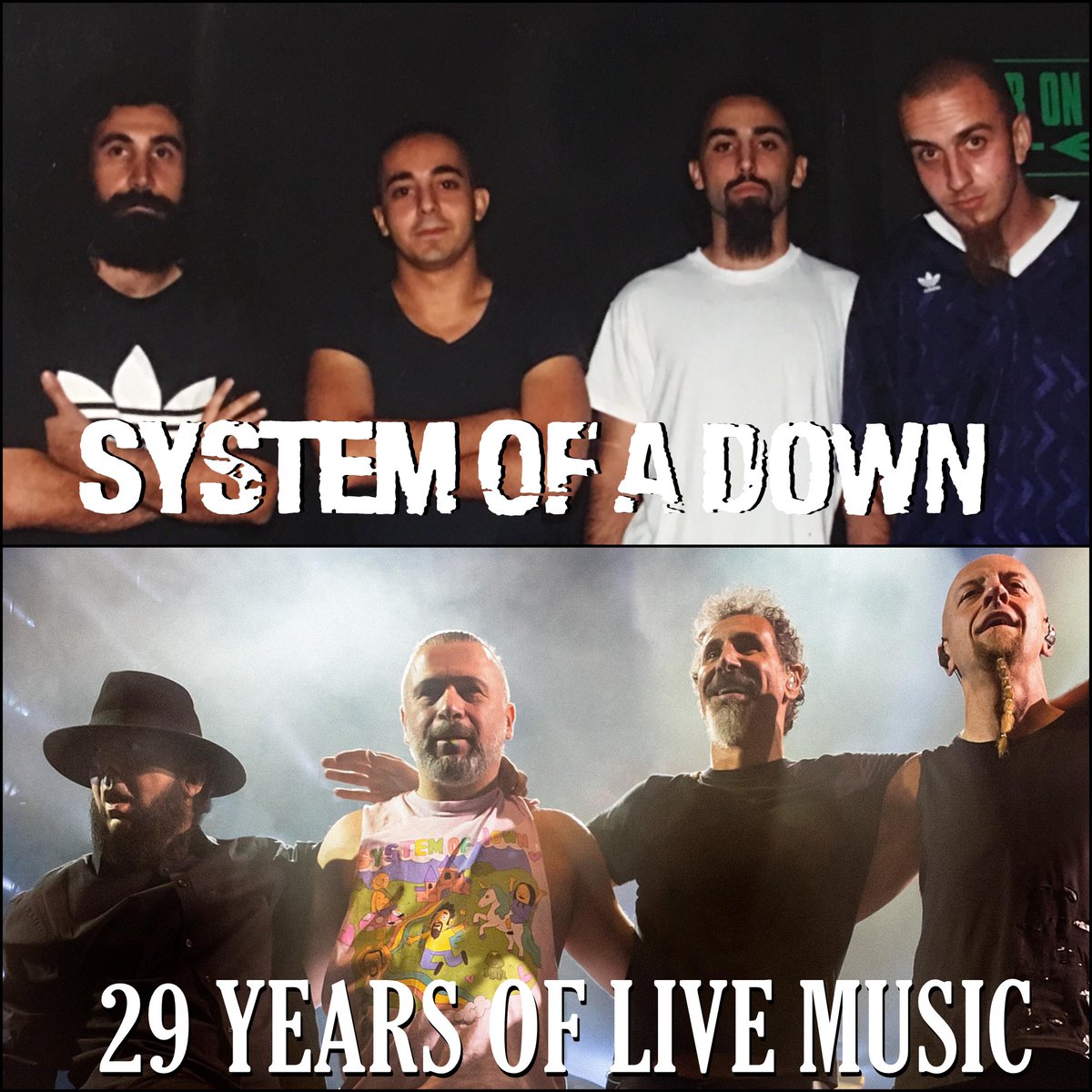System Of A Down played their first show at The Roxy Theatre in West Hollywood exactly 29 years ago today on May 28, 1995!

Photos by Rudy and Greg Watermann.

#SystemOfADown #SOAD #DaronMalakian #SerjTankian #ShavoOdadjian #JohnDolmayan #OntronikKhachaturian