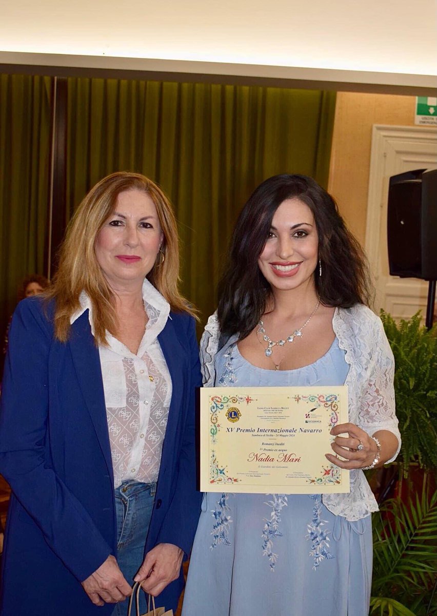 Ringrazio la giuria per avere ritenuto il mio romanzo, IL GIARDINO DEI GELSOMINI, ancora inedito, meritevole di questo prestigiosissimo premio di respiro internazionale.
Onorata e commossa.

#premioletterario
#premiointernazionalenavarro 
#sambucadisicilia
#ilgiardinodeigelsomini