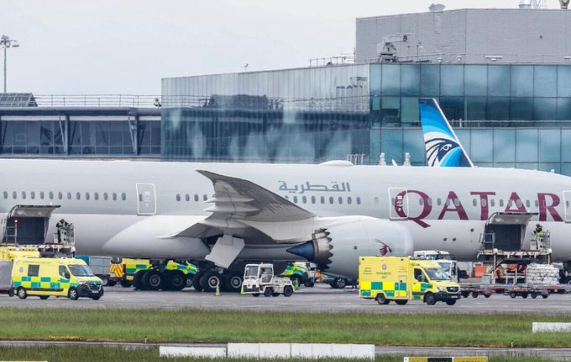 🚨 BREAKING 👀 Boeing jet from Doha to Dublin - multiple injuries reported after turbulence over Turkey