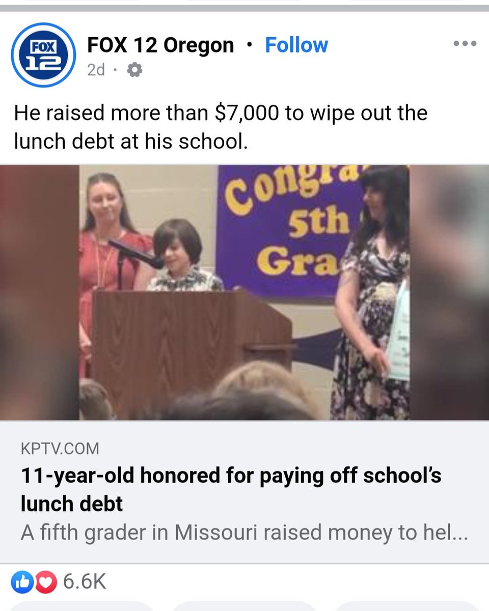 This kid is awesome, but we should feel ashamed that he has to worry about his generation having lunch debt, make them free nationwide, and no exceptions.