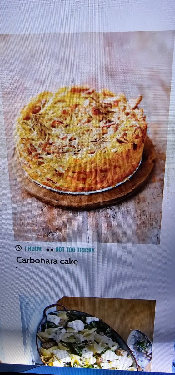 It appears #jamieOliver created a #carbonara cake and I don't want to hear of it or see it but too late. I need the unsee button.