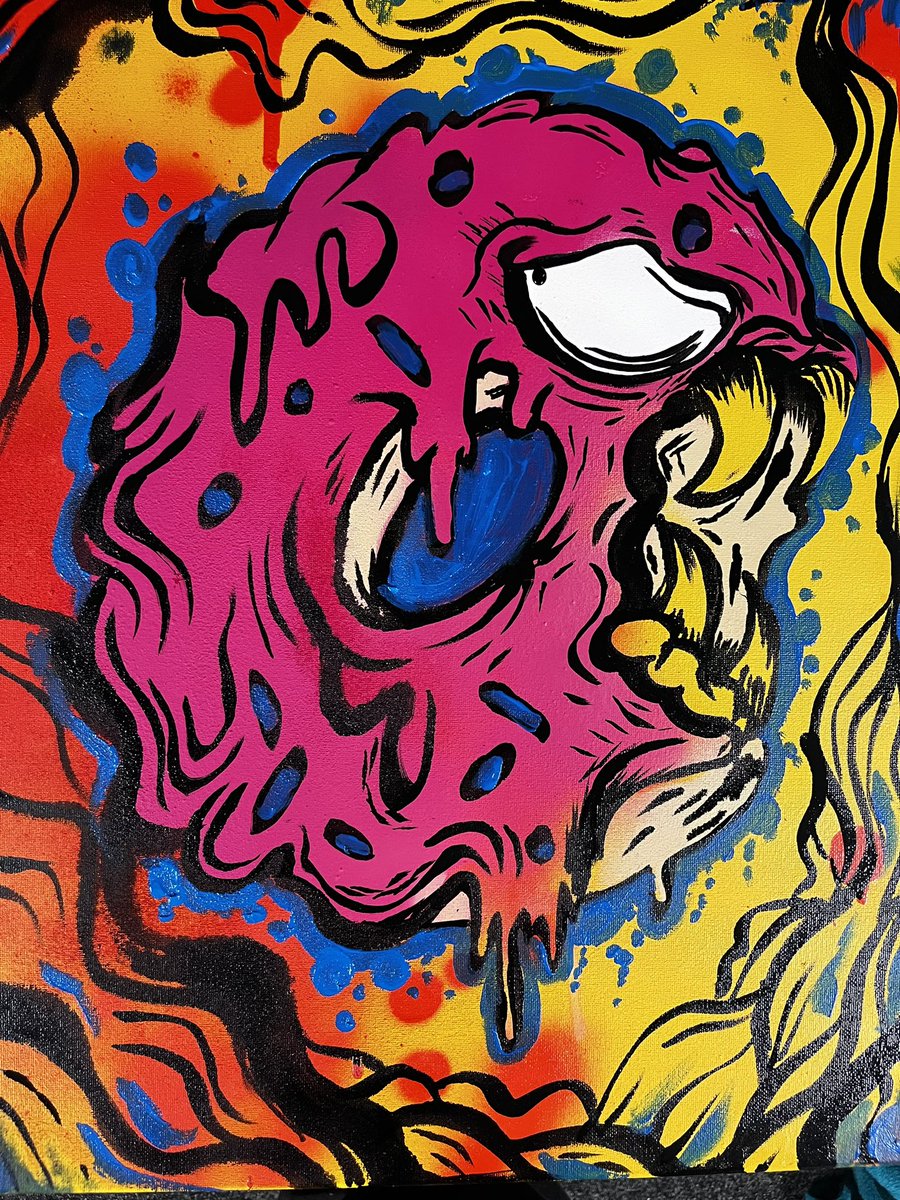 I decided to make my donut drawing an analog painting last night 

#art #artist #artwork #graffiti #popart #lowbrow #spraypaint #lineart #painting #colorful #draw #graphicdesign #illustration #piece #acrylic #paint #design #donut